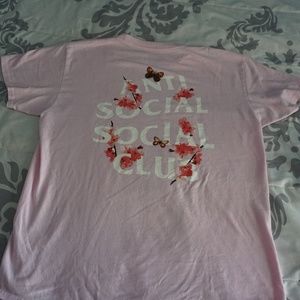 Anti Social Social Club Floral Pink Tee